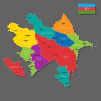 map of Azerbaijan vector