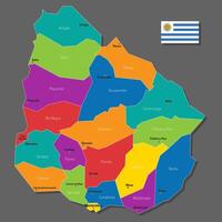 map of Uruguay vector