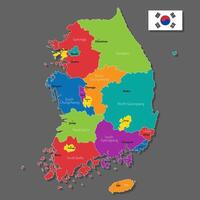 map of Korea vector