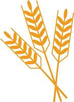 Three stylized wheat stalks are grouped together, forming a simple and elegant logo, ideal for representing agriculture, farming, or food production vector