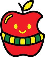 Bold and Bright Apple Graphic Design vector