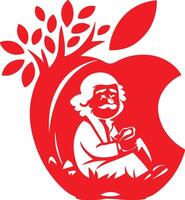 Retro Apple Icon for Stylish Projects vector