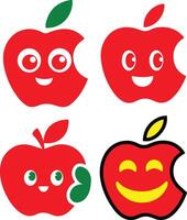 Minimalistic Apple Illustration Art vector