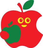 Artistic Apple Pencil Sketch Design vector