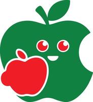 Fresh and Colorful Apple Art Design vector