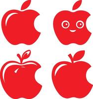 Beautiful Apple Art Design for Greeting vector