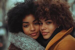 Emotional Embrace Between Two Friends Represents Reconciliation and Forgiveness photo
