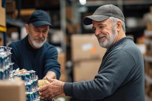 Volunteer Providing Assistance to Senior Man for Enhanced Quality of Life photo