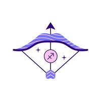 Sagittarius Zodiac Sign on white background vector