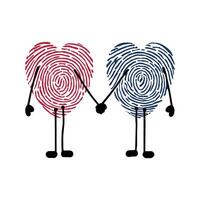 Portrait of fingerprints illustration vector