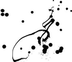 Grunge Hand Drawn Ink Blots and Drops Pattern vector