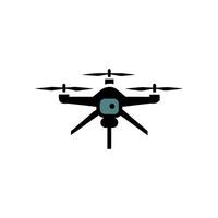 Tree propeller drone with font camera vector