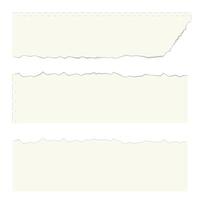 A collection of cream clean torn paper pieces with different shapes and sizes. Modern grunge collage for contemporary art style. Brutalism horizontal abstract shapes. vector