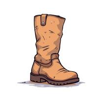 A cartoon boot with a brown sole vector