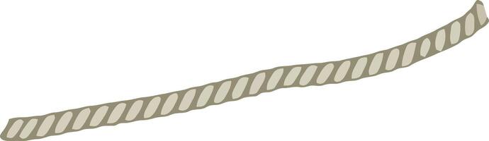 A long, thin, curved object with a white background vector