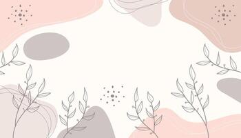 Design banner Spring background with tropical plants. illustration vector