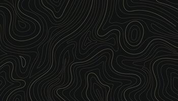 Abstract topographic contours on black background. illustration vector