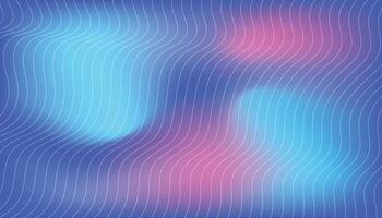 Abstract holographic blue and pink wave with curved lines. Abstract illustration background with curved lines and gradient. illustration vector
