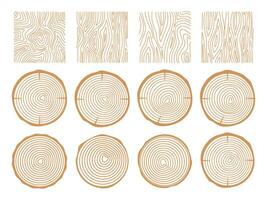 Tree rings. Wood texture .Abstract circle tree background. vector