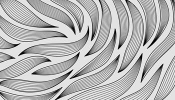 Hand drawn floral minimal leaves line art style isolated on gray background. illustration. vector