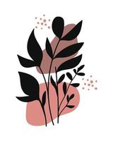 Aesthetic Abstract Botanical with Bohemian Style. illustration. vector