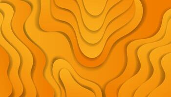 Abstract modern orange background. Paper cut background. illustration. vector