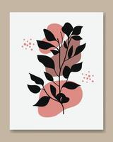 Aesthetic Abstract Botanical with Bohemian . vector