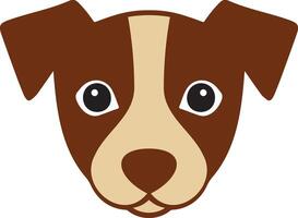 a brown dog head with a big nose vector