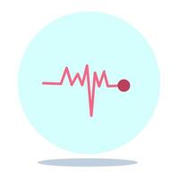 Heartbeat Line on blue and white background. Pulse Rate. Heart line icon illustration vector