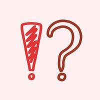 question marks and exclamation vector