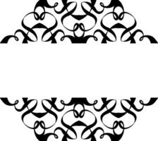Black Swirl Ornament Border vector
