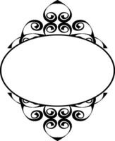 Handcrafted Black Line Art Frames for Backgrounds vector