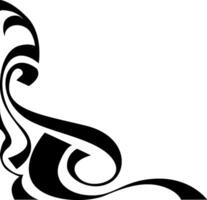 Black Line Art Ornament Border for Background Decoration vector