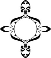 Intricate Black Line Art Frame for Elegant Designs vector