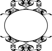 Stylish Black Ornamental Frame for Graphic Design vector