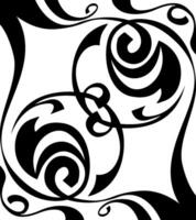 Black Ornamental Border Design for Creative Projects vector