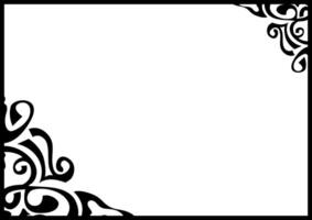 Decorative Curved Black Frame vector