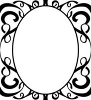 Decorative Black Swirl Frame vector