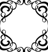 Artistic Black Line Art Border for Creative Backgrounds vector