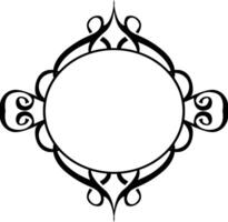 Classic Black Border with Victorian Elements vector