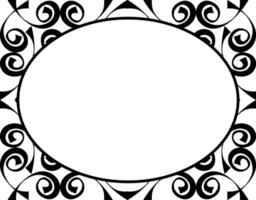Classic Thin Black Frame Ornament vector