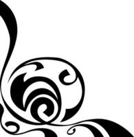 Decorative Black Line Art Frame for Backgrounds vector