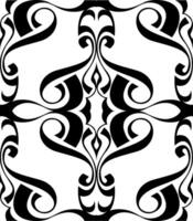 Abstract Swirl Black Border Ornament vector