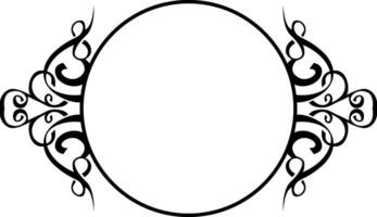 Classic Black Ornamental Frame for Elegant Designs vector