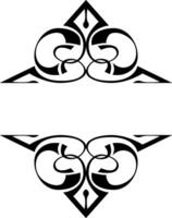 Abstract Black Line Art Border for Invitations vector