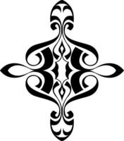 Detailed Black Line Art Ornament Frame vector