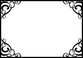 Intricate Black Line Art Borders vector