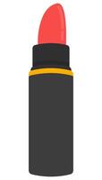 Red lipstick flat icon isolated on white background. vector