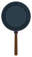 Frying pan flat icon isolated on white background vector