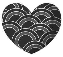 Abstract love icon isolated on white background. vector